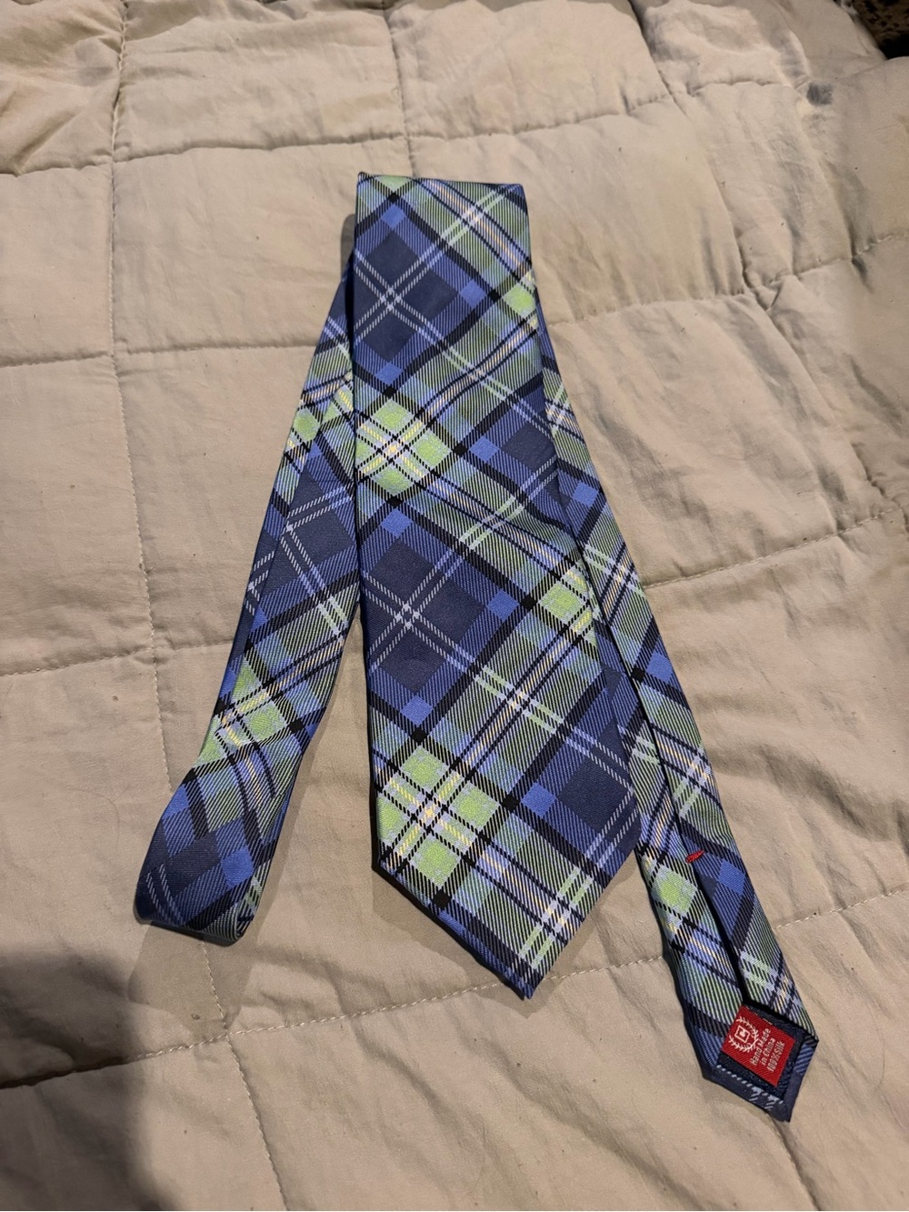 Chaps Blue and Green Plaid Men's Tie